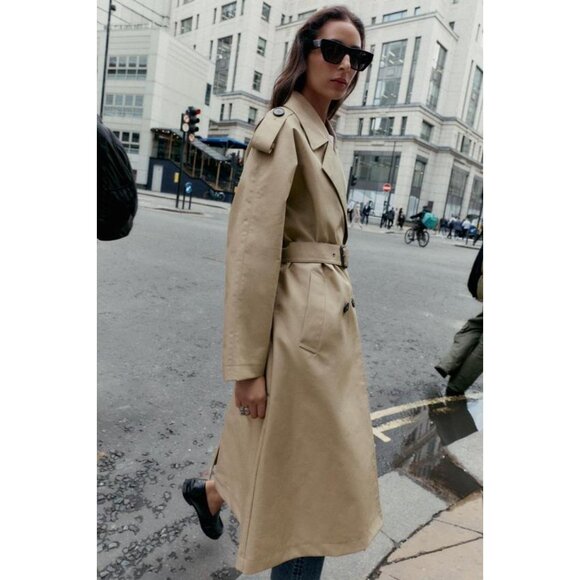 ZARA TRENCH COAT WITH BELT - Picture 4 of 8